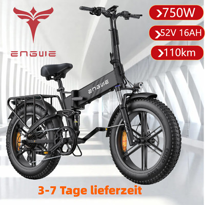 ENGWE 20 Zoll Elektrofahrrad 52V 16AH Faltbares Fat Tire Mountainbike MTB E-Bike