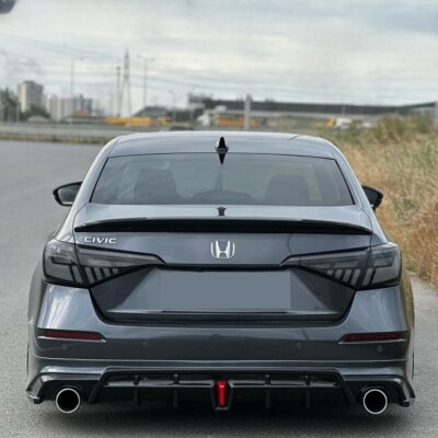 Smoked/White LED Tail Lights for 2022-2025 11th Gen Honda Civic Sedan Rear Light