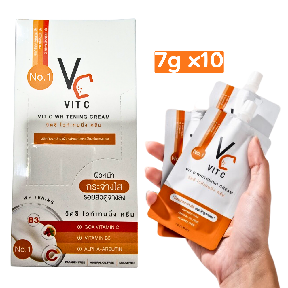 VC Vit C Vitamin Cream White Face Skin Bright B3 Concentrate Nong