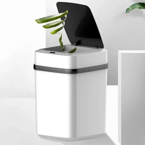 Kitchen Trash Bin 13L Bathroom Touch Trash Can In The Toilet Smart Garbage - Picture 21 of 24