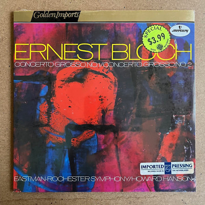 Ernest Bloch - Howard Hanson   Concerto Grosso No 1/2 - Vinyl LP - SEALED