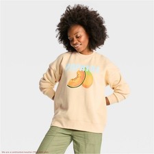 Sudadera Pullover Para Mujer De Gran Tamaño Wild Fable Amarilla Fruta S *¡VER OFERTA!!!*