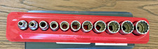 Snap On 211fy 38 Dr. 11pc Clean Good Condition Sae Shallow 12pt Socket Set
