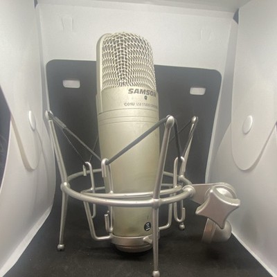 Samson C01U USB Cardioid Studio Condenser Microphone, Silver w/ Shock Mount