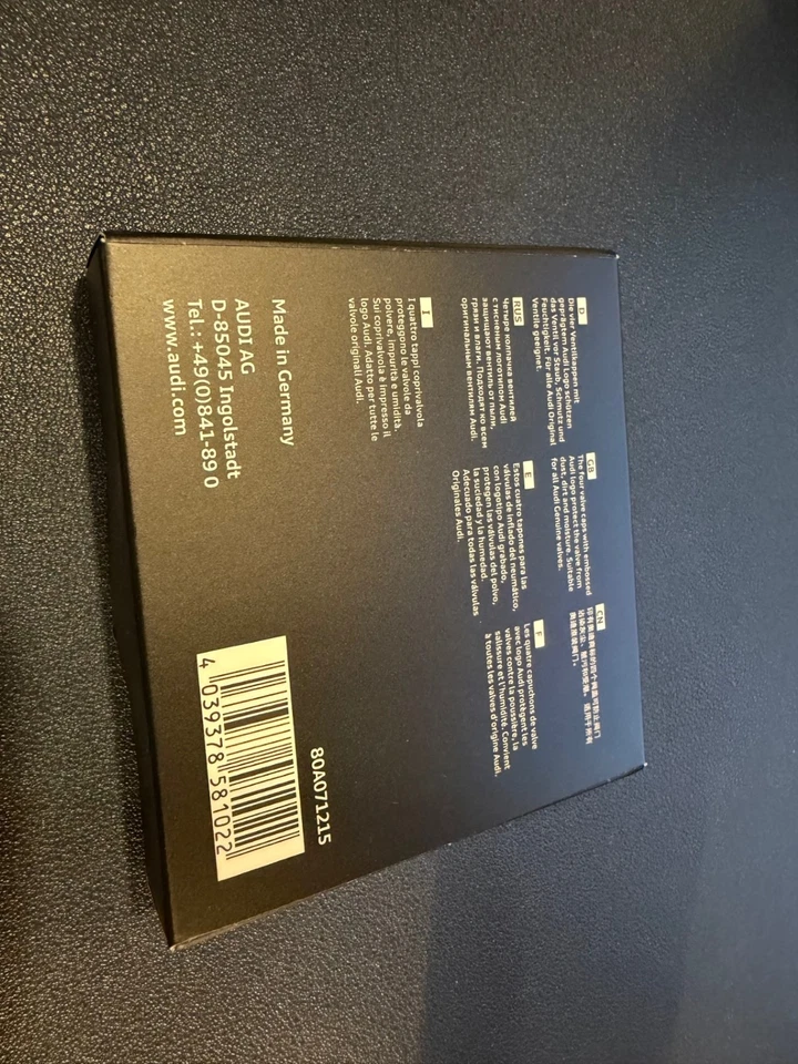 Tapón de vástago de válvula de neumático-Tapas de vástago de válvula de aluminio con logotipo Audi ACCESORIOS AUDI OEM Foto 3 de 3