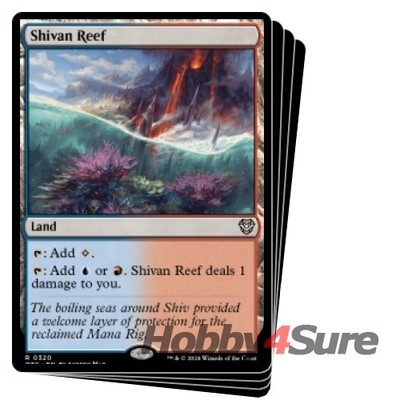 Shivan Reef X4 M/NM Magic MTG Outlaws Of Thunder Junction: Commander