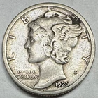 1926-S MERCURY DIME VF+ EARLY HIGHER GRADE CIRCULATED SILVER COIN