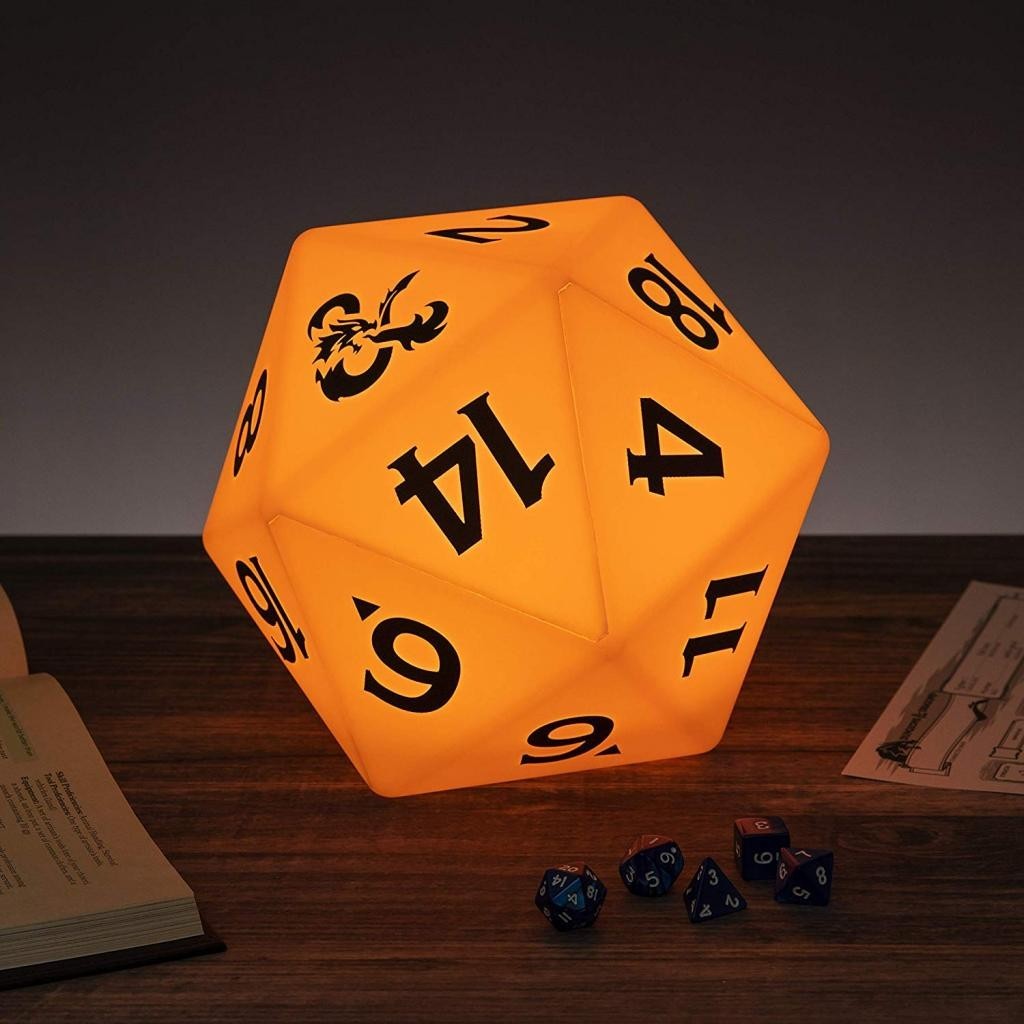 Lampe D20 Dungeons & Dragons USB multicouleur avec éclairage LED pour setup gaming
