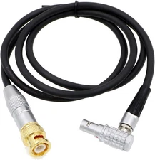 Uonecn Time Code TC Cable BNC Male to Right Angle 0B 5 Pin Male for ARRI Alexa S