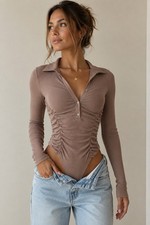 Altar d State Ribbed Bodysuit Size Medium