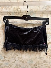 Y2K VINTAGE VICTORIA'S SECRET MINI BLACK GARTER LACE POKADOTS SMALL