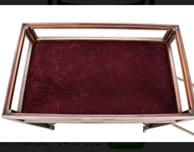 George 111 Mahogany Vitrine with removable tray top - Image 4 of 4