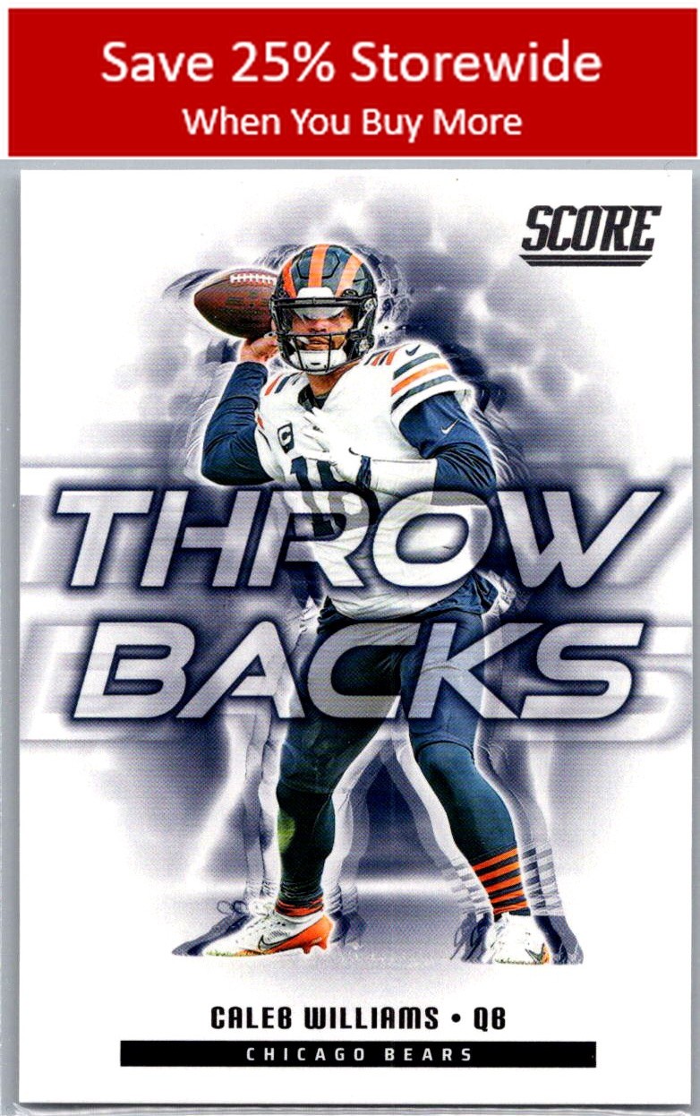 Caleb Williams 2025 Score Throwbacks Orange #4 Chicago Bears