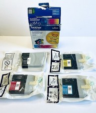 GENUINE BROTHER LC61CL & LC61BK INK CARTRIDGES CYAN MAGENTA YELLOW BLACK