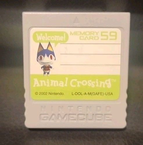 Nintendo GameCube Animal Crossing Memory Card 59 DOL-008 Clean Label No ...