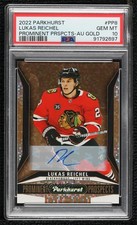 2022-23 Parkhurst Prominent Prospects Gold Lukas Reichel PSA 10 GEM MT Auto 10mu