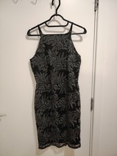 Lipsy Black & Silver Floral Dress
