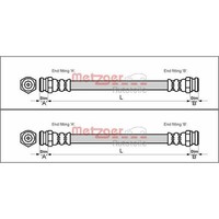 2X Metzger BremsschlÄUche Hinten Beidseitig Passend FÜR Mazda 323 Links+Rechts