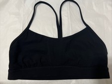 Lululemon Flow Y Bra Nulu Light Support A  C Cups Sz 8 SNW2ELFS True Navy/Black 