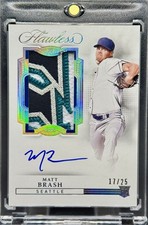 2022 Panini Flawless Matt Brash Rookie Logo Patch On Card Auto /25 Mariners