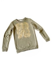 Pierre Balmain Big Logo Green Women Sweatshirt Size 38 Luxury Style