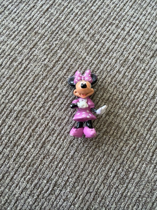 Vintage Disney Minnie Mouse Pink Polka Dot Dress & Heels Toy Figure