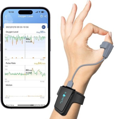 Wellue Checkme O2 Max Pulse Oximeter O2 Sensor Ring Tracking SpO2 Heart Rate___