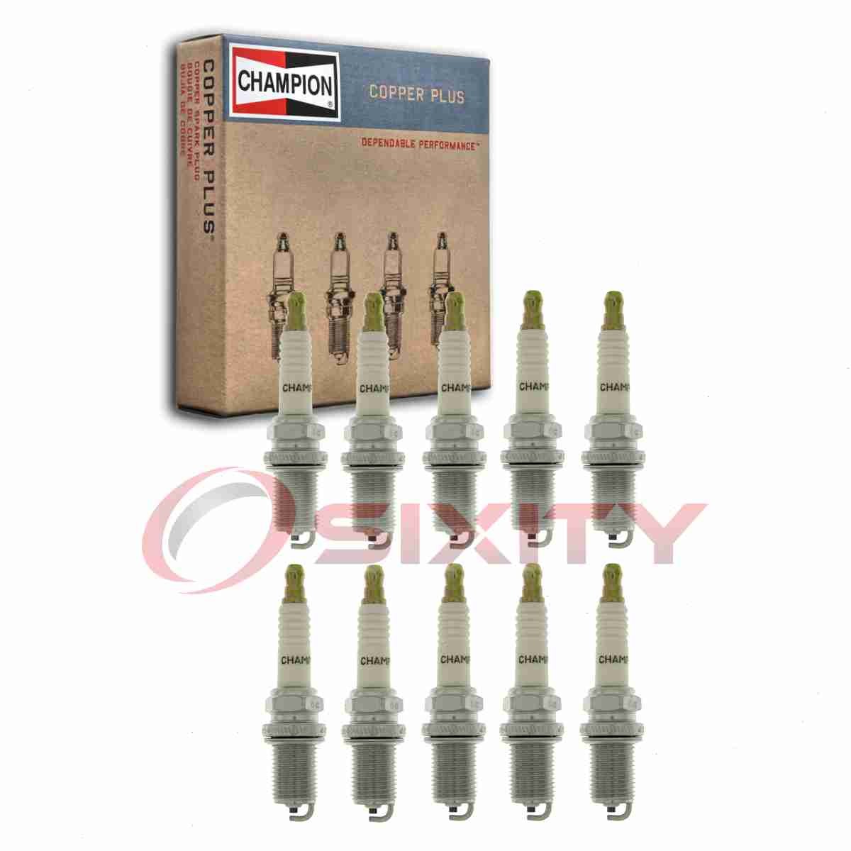 10 pc Champion Copper Plus 980 Spark Plugs for XC92YC 7938 6719 1172 tm