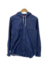 Supreme Hooded Denim Shirt 12AW Long Sleeve Shirt M Cotton NVY