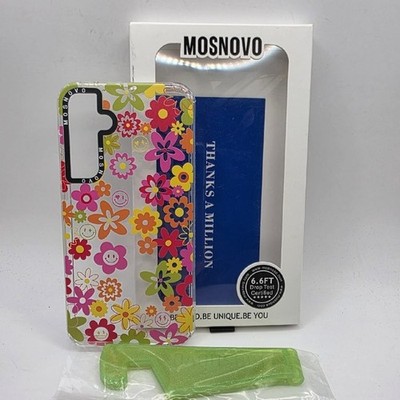 MOSNOVO Samsung Galaxy S23 FE Hülle TPU Bumper + Hard Back - 70s Groovy Flower