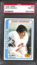 1978 TOPPS #35 JOHN HANNAH PSA 9 Mint 60010759 