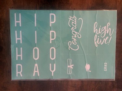 Chalk Couture Graduation Hip Hop Hurray RETIRED New 12 x 18  C SIZE