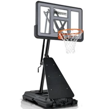 Basketball Hoop Outdoor, 5.3-10FT Height Adjustable Basketball Hoop Goal Syst...