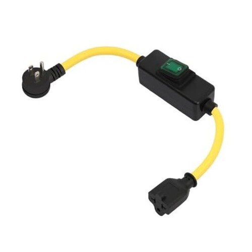 Heavy Duty SJTW 12AWG Outdoor Waterproof Extension Switch Cord, in-Line On/Off