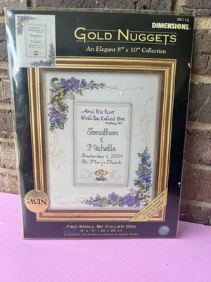 Dimensions Gold Nuggets TWO SHALL BE CALLED ONE Counted Cross Stitch Kit Wedding