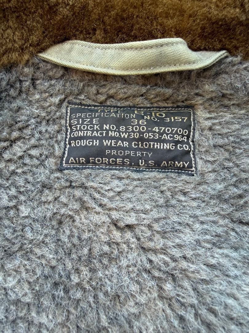 Buzz Rickson's Type B-10 Flight Jacket Rough Wear… - image 3