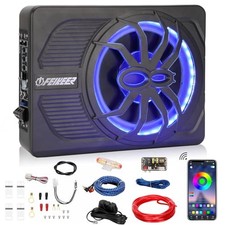 10"W Under Seat Car Subwoofer, Blue-Tooth Subwoofers for Cars with 800