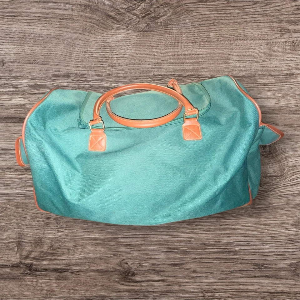 Juego de 3 bolsas de viaje vintage Ralph Lauren fragancias verde tostado fin de semana Foto 4 de 4