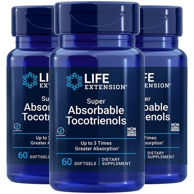 Super Resorbierbarer Tocotrienole, 3X60gels Life Extension Meisten Vitamin E