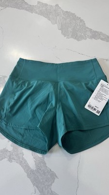 Lululemon Speed Up HR 4  Lined Size 6 Teal Lagoon