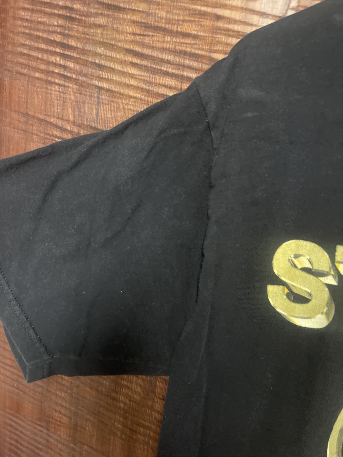 Stussy No. 4 Gold Tee #1903585 Black Unisex Size Medium - Limited! image 3