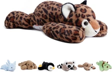 20" Weighted Stuffed Plush Animal for Kids Adults (Stuffed Leopard 3.3 Pound)