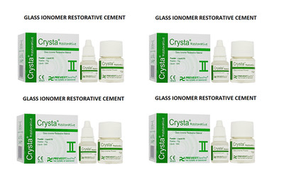 4 x CRYSTA 2 Fine Particle Superior GIC Restorative Material PL Set