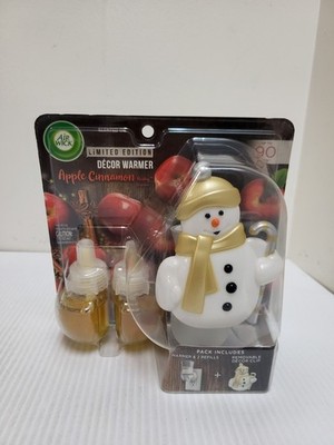 Air Wick Limited Edition Apple Cinnamon Medley Snowman Decor Warmer & 2 Refills