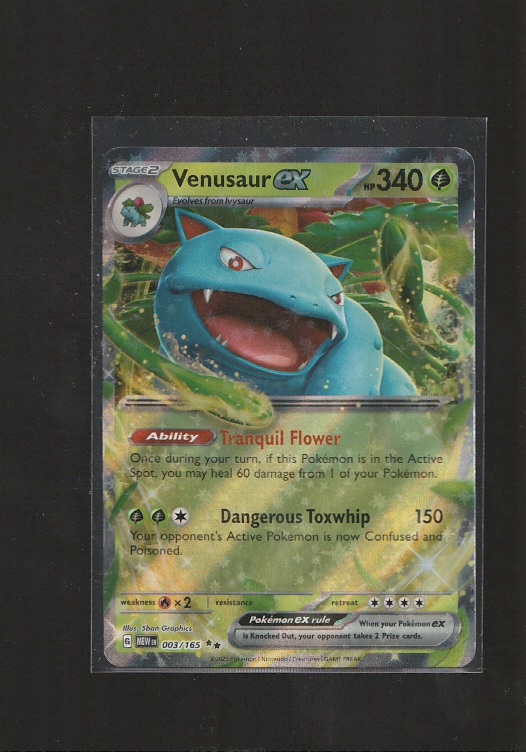 Venusaur ex 003/165 Scarlet & Violet 151 Ultra Rare Holo Pokemon Card NM