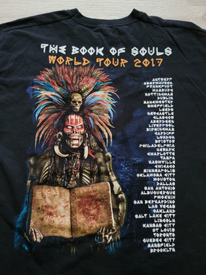 IRON MAIDEN Original 2017 BOOK OF SOULS World Tour EVENT Men T