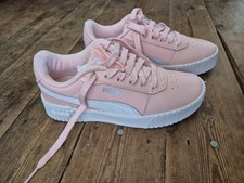 Puma Smash Platform Pink Girls Trainers - UK Size 3 - VGC