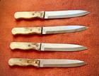 SET OF 4 STEAK🥩 KNIFES FULLY SERRATED W WOOD HANDLES PREOWNED IN 👍CONDITION • — photo 1