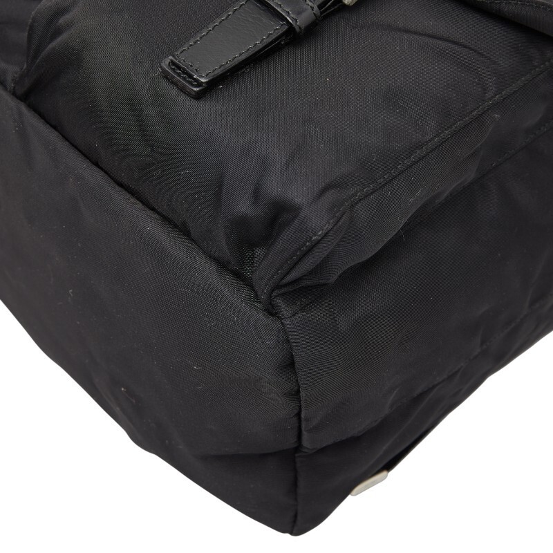 Prada Backpack Nylon Black Plate Women Used Authentic thumbnail 4