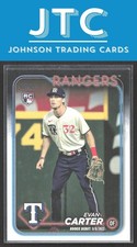 2024 Topps Update Evan Carter Oversized Companions RC Texas Rangers Rookie